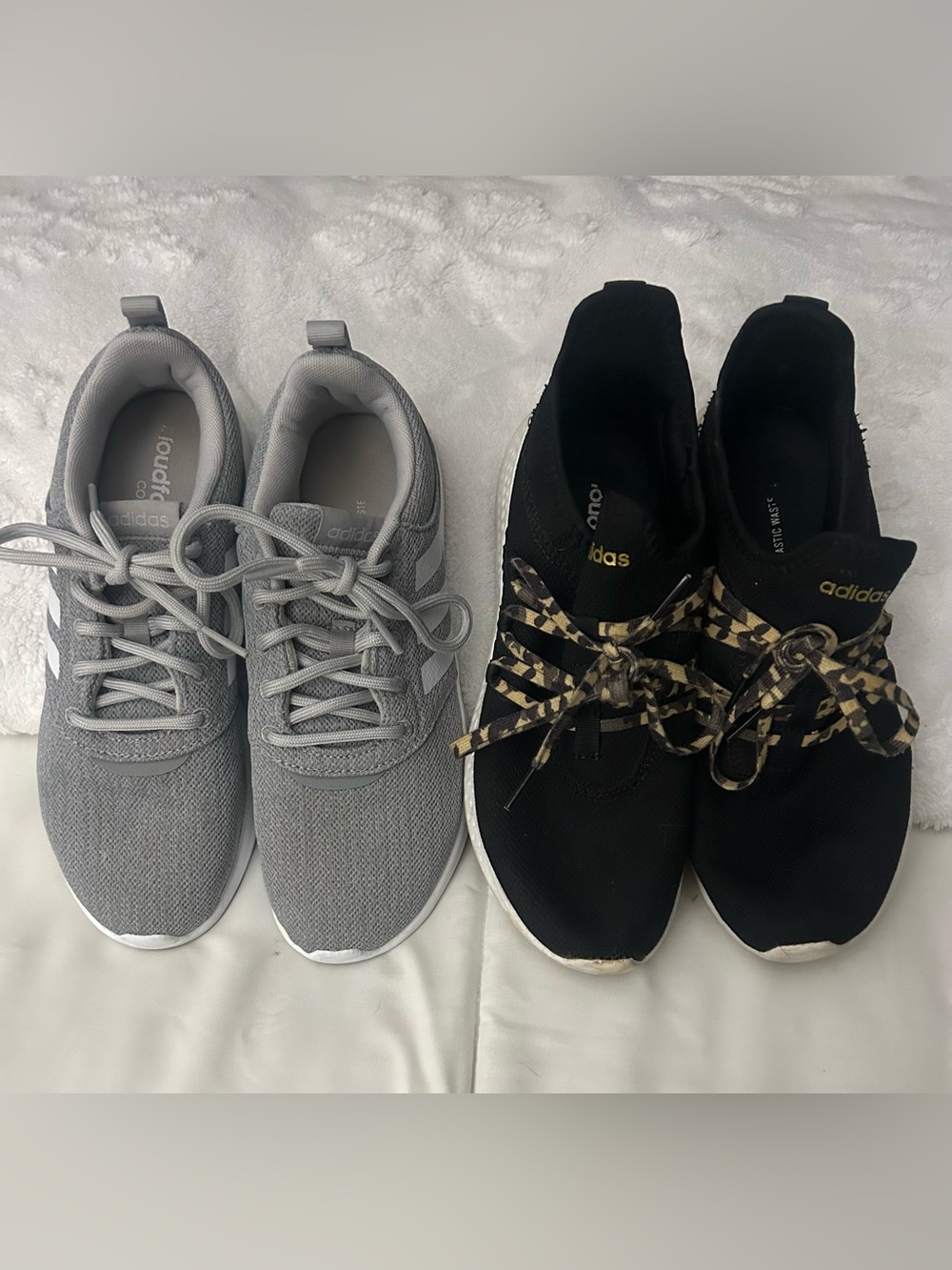 Adidas women’s shoes. Size 7.5 Great shape. Two pairs for one price. $30 or bes.